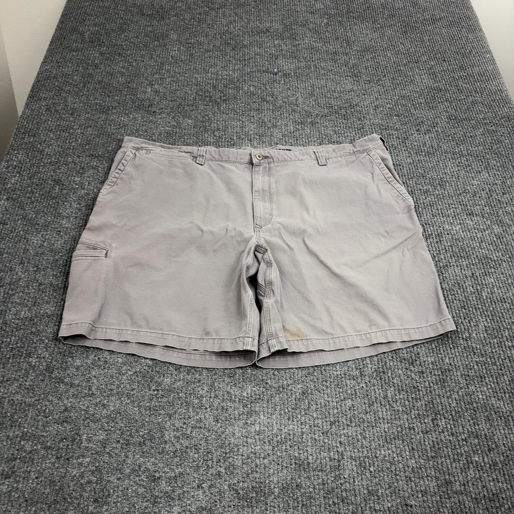 Duluth Trading Co Shorts Men 46 Grey Cotton Flex Ballroom Khakis Workwear Casual